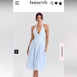 Baby blue halter dress house of CB worn once size Medium D-E cup